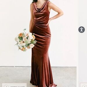 Revelry Faith velvet terracotta